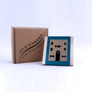 USB Doble + Tomacorriente Output Voltage DC 5.0V 86x86MM