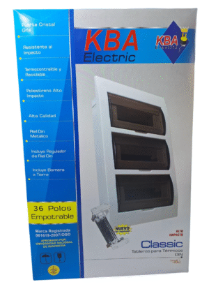 KBA Tablero para térmico 36 POLOS Adosable/Empotrable