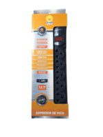 Ultra Electric supresor de picos 6 tomas más tierra 1.2 metros c/ interruptor de encendido