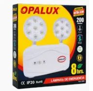 OPALUX LUZ DE EMERGENCIA  ULTRA SLIM 200 LUMENES LED 8H